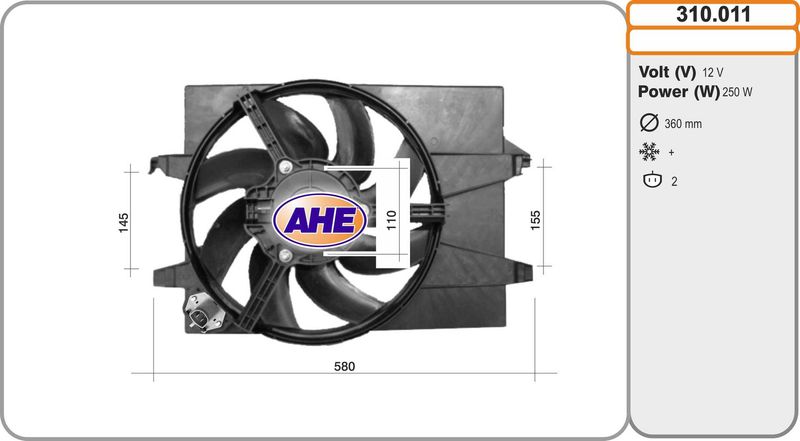 AHE Ventola, Raffreddamento motore 310.011