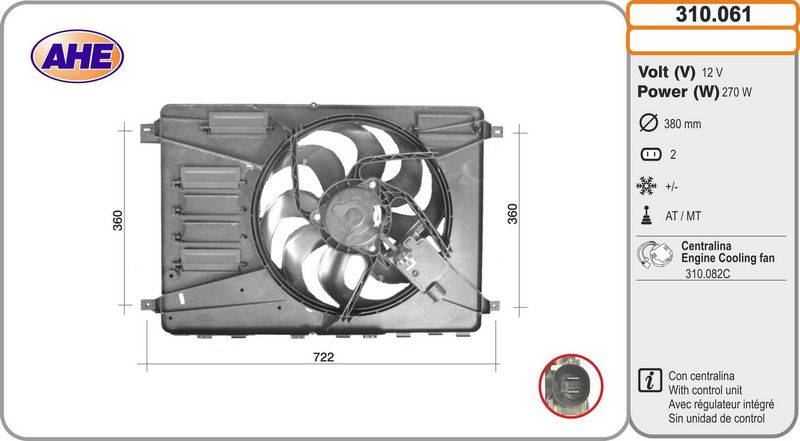 AHE Ventola, Raffreddamento motore 310.061