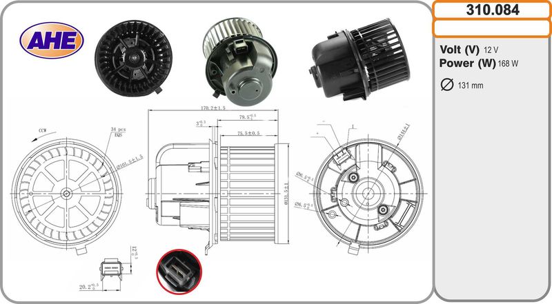 AHE Ventilatore abitacolo 310.084