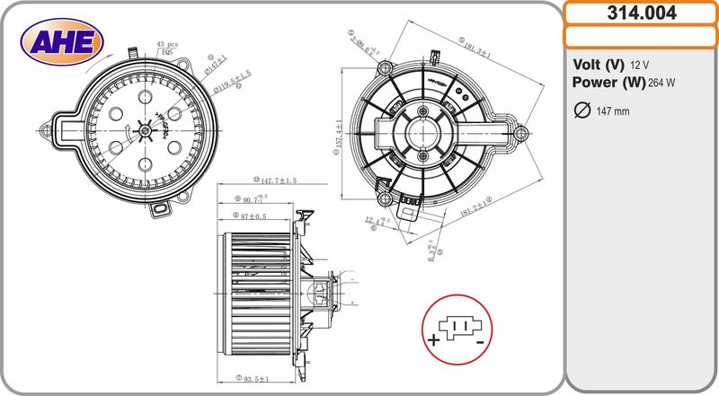 AHE Ventilatore abitacolo 314.004