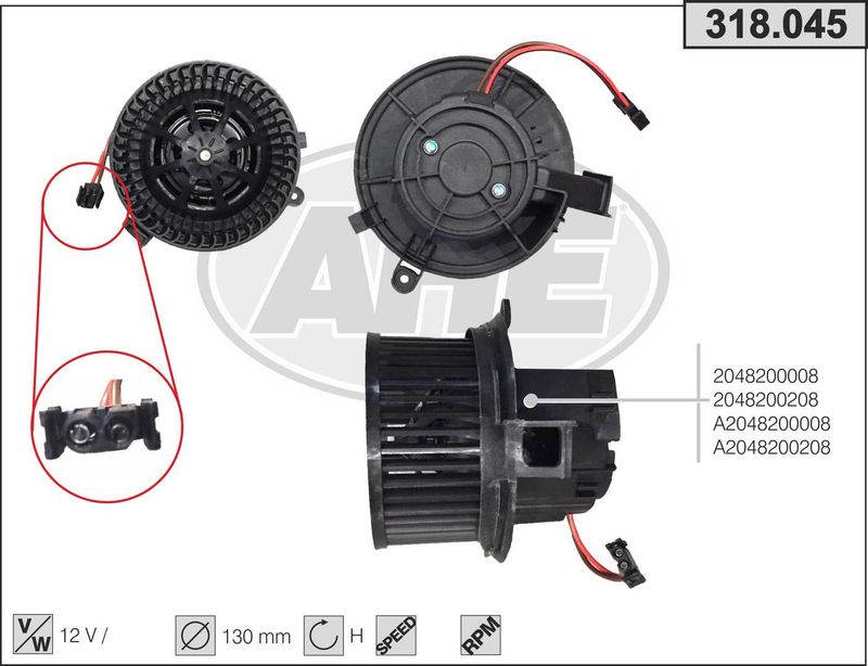 AHE Ventilatore abitacolo 318.045