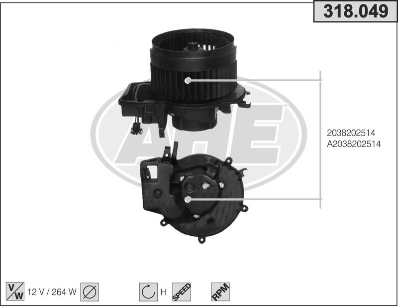 AHE Ventilatore abitacolo 318.049