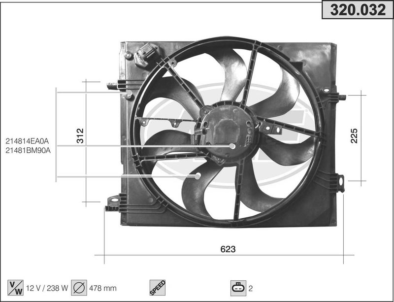 AHE Ventola, Raffreddamento motore 320.032