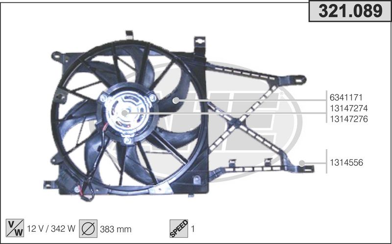 AHE Ventola, Raffreddamento motore 321.089