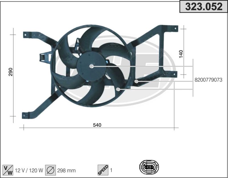 AHE Ventola, Raffreddamento motore 323.052