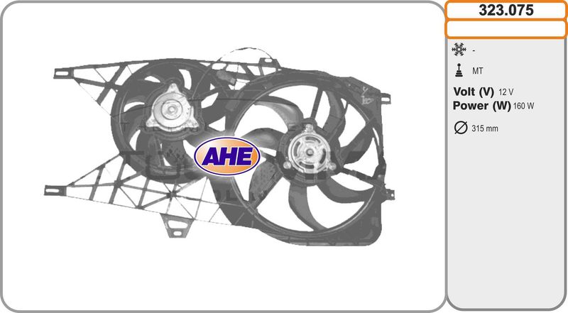 AHE Ventola, Raffreddamento motore 323.075
