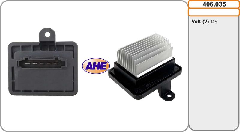AHE Resistenza anteriore, elettromotore (ventola radiatore) 406.035