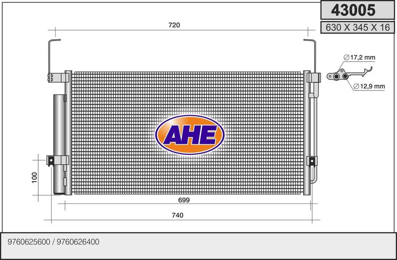 AHE Condensatore, Climatizzatore 43005