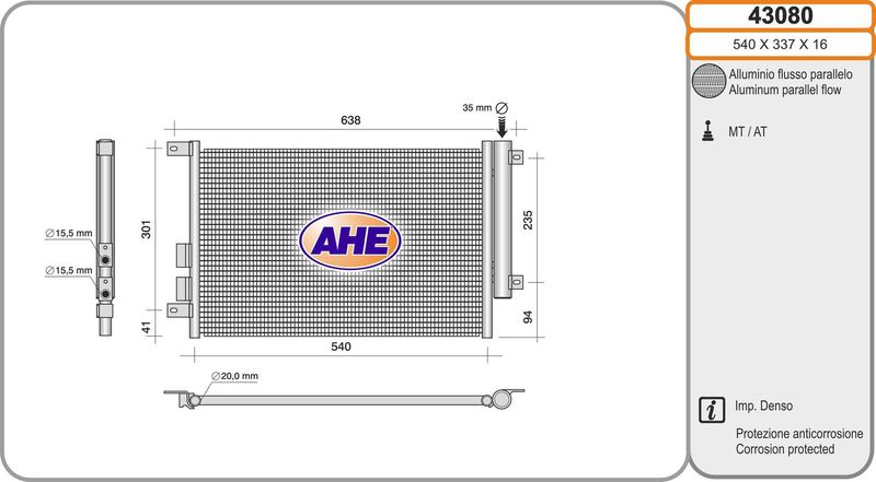 AHE Condensatore, Climatizzatore 43080