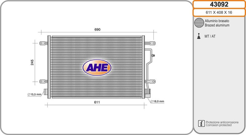 AHE Condensatore, Climatizzatore 43092