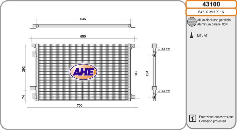 AHE Condensatore, Climatizzatore 43100