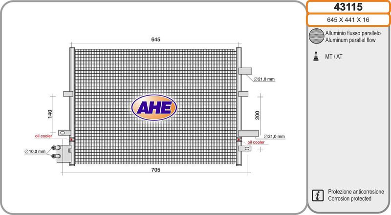 AHE Condensatore, Climatizzatore 43115