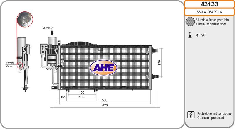 AHE Condensatore, Climatizzatore 43133
