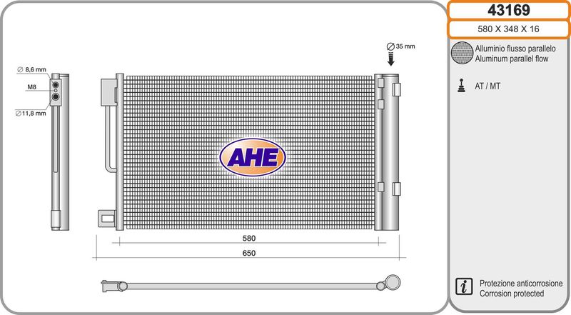 AHE Condensatore, Climatizzatore 43169