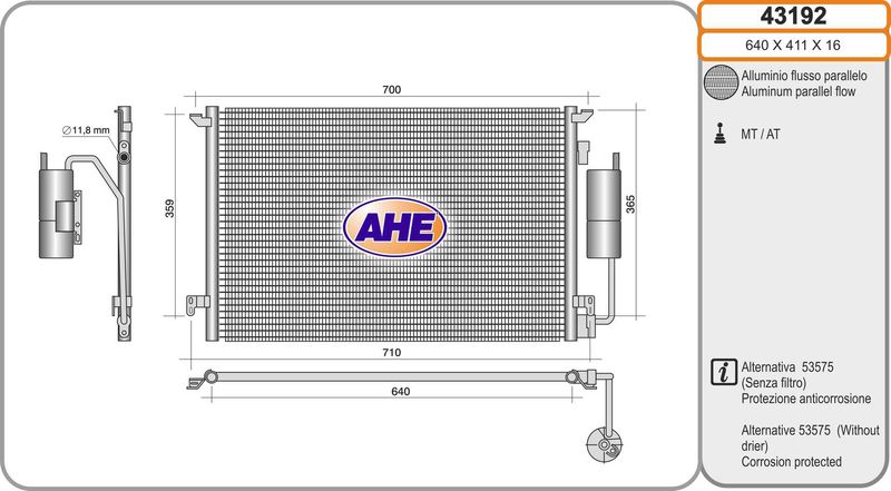 AHE Condensatore, Climatizzatore 43192