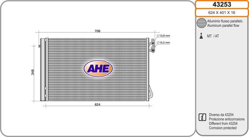 AHE Condensatore, Climatizzatore 43253