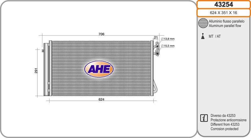 AHE Condensatore, Climatizzatore 43254