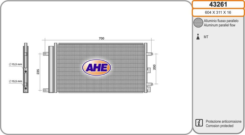 AHE Condensatore, Climatizzatore 43261