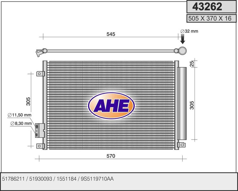 AHE Condensatore, Climatizzatore 43262