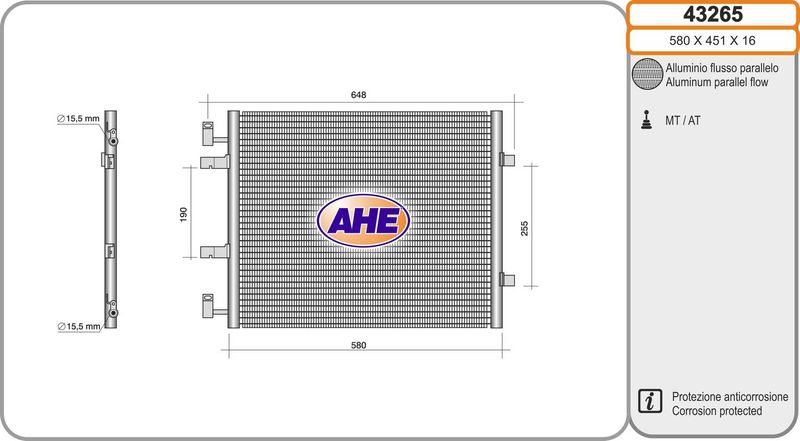 AHE Condensatore, Climatizzatore 43265