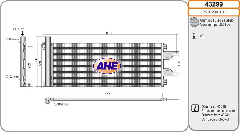AHE Condensatore, Climatizzatore 43299