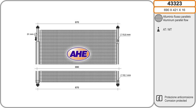 AHE Condensatore, Climatizzatore 43323