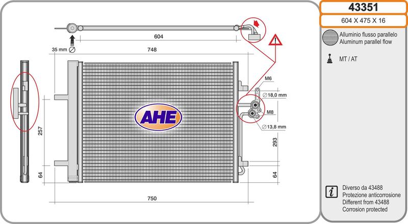 AHE Condensatore, Climatizzatore 43351