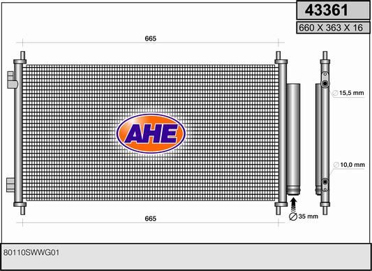 AHE Condensatore, Climatizzatore 43361