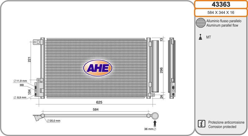 AHE Condensatore, Climatizzatore 43363