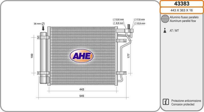 AHE Condensatore, Climatizzatore 43383