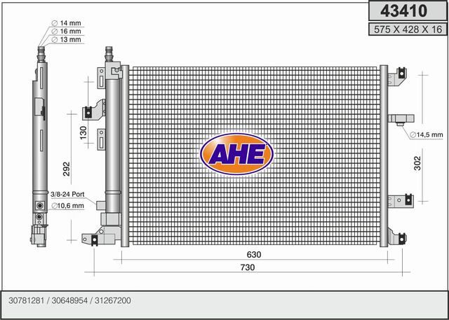 AHE Condensatore, Climatizzatore 43410
