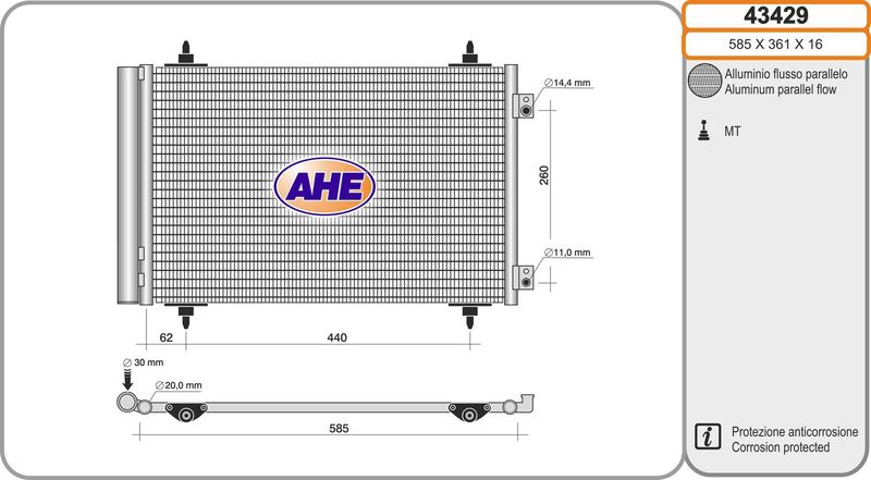 AHE Condensatore, Climatizzatore 43429