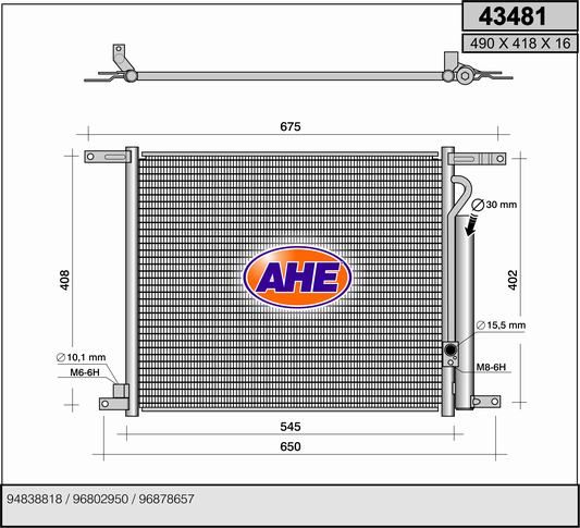 AHE Condensatore, Climatizzatore 43481