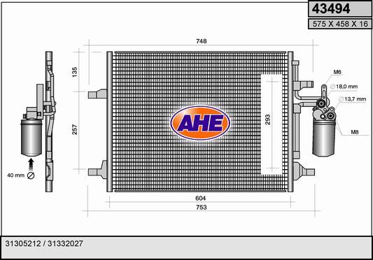 AHE Condensatore, Climatizzatore 43494