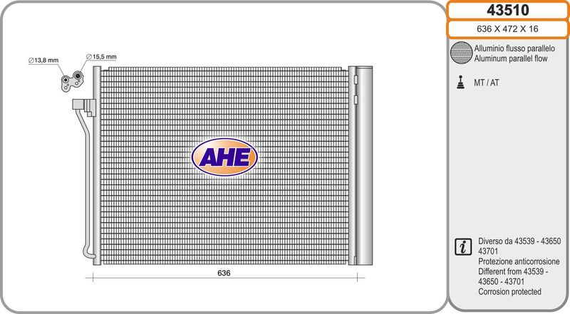 AHE Condensatore, Climatizzatore 43510
