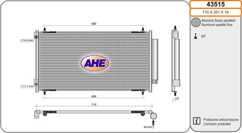 AHE Condensatore, Climatizzatore 43515