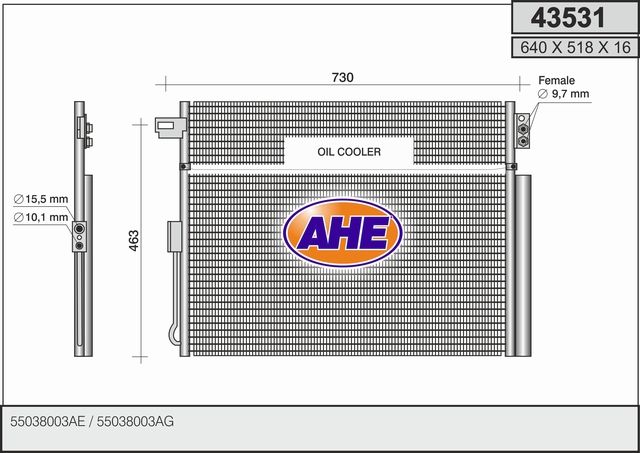 AHE Condensatore, Climatizzatore 43531