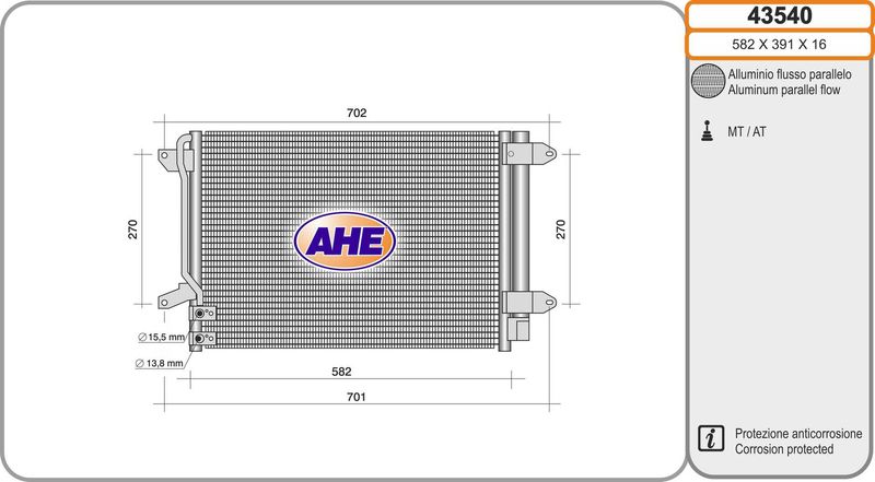 AHE Condensatore, Climatizzatore 43540