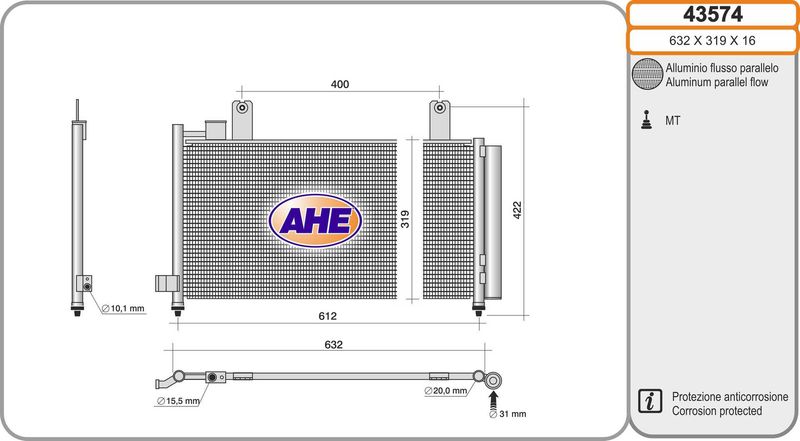 AHE Condensatore, Climatizzatore 43574