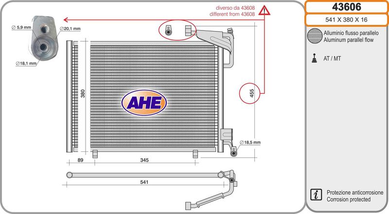 AHE Condensatore, Climatizzatore 43606