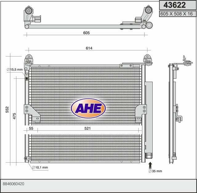 AHE Condensatore, Climatizzatore 43622