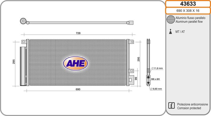 AHE Condensatore, Climatizzatore 43633