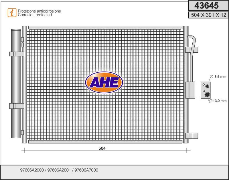 AHE Condensatore, Climatizzatore 43645