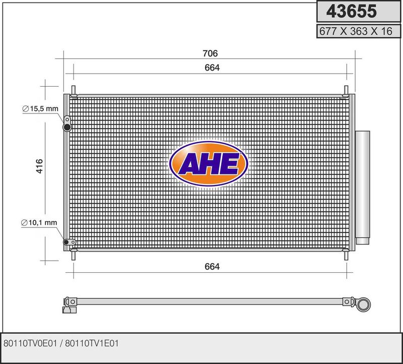 AHE Condensatore, Climatizzatore 43655