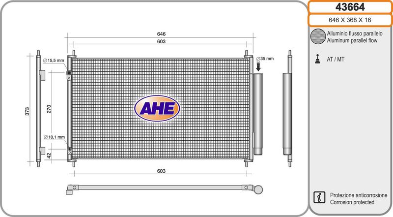 AHE Condensatore, Climatizzatore 43664