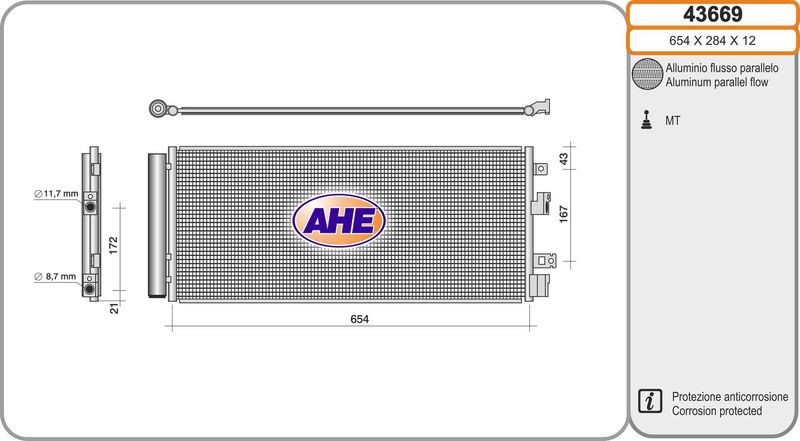 AHE Condensatore, Climatizzatore 43669
