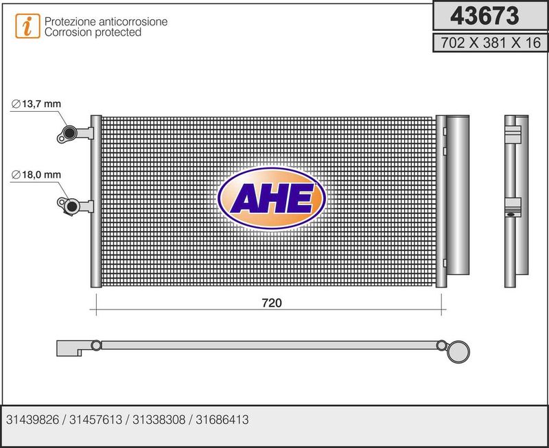 AHE Condensatore, Climatizzatore 43673