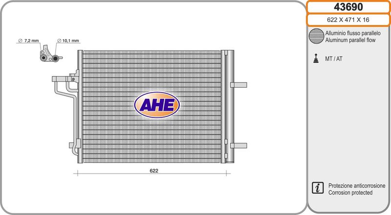 AHE Condensatore, Climatizzatore 43690