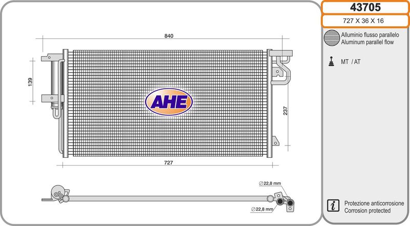 AHE Condensatore, Climatizzatore 43705
