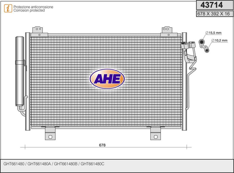 AHE Condensatore, Climatizzatore 43714